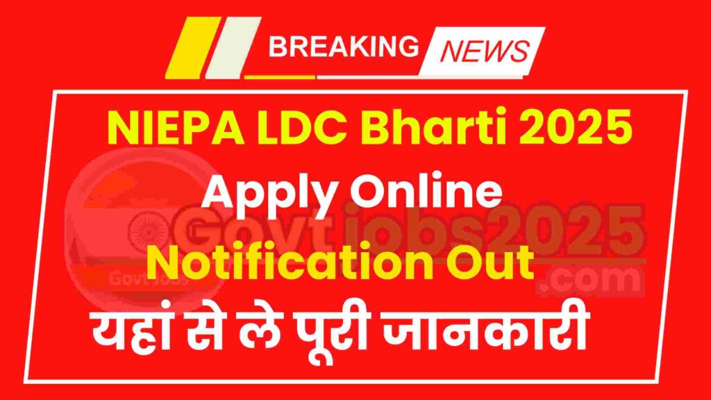 NIEPA LDC Bharti 2025